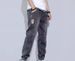 Men's Plus Size Cargo Jogger Pants - Loose Fit Cropped Harem Style Casual Trousers For Spring & Autumn_mkmklike.com