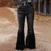 Women's Retro Style mid Rise Stretch Flared Jeans Embroidered Slimming Tight Fit Casual Denim Pants for Spring/Autumn & Summer_mkmklike.com