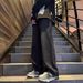 Men's Clothing Starry Sky Pattern Jeans Niche Design Straight Flared Wide Leg Pants_mkmklike.com