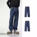Vintage Washed Blue Jeans For Men - Relaxed Straight Fit Denim Pants (S-XXXL, Unisex 90s Retro Street Style)_mkmklike.com