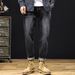 Large Size Men's Clothing Autumn And Winter New Small Straight-footed Jeans Men's High-quality Big Cow Style Loose Washed Denim Trousers Men's_mkmklike.com