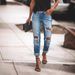 European And American Foreign Trade Cross-border Supply Fashion Retro Slim-fit Jeans For Women_mkmklike.com