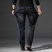 Large Size Men's Clothing For All Seasons, Versatile Daily Wear, Loose Elastic Jeans For Men, Loose Wide Leg Straight Leg Casual Denim Pants For Men_mkmklike.com