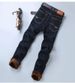 Men's Fleece-Lined Thick Winter Jeans - High Waist Loose Fit Comfortable & Warm Anti-Wrinkle Casual Pants For Cold Weather_mkmklike.com