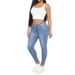 ZZ25093#2025 New American Style Women's High Street Pearl Decorated Skinny Jeans Casual Long Pants_mkmklike.com