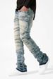 The New Men's Denim Street Fashion Hit Stretch Patch Denim Straight-leg Pants_mkmklike.com