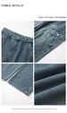 MYQ Men's Retro Washed Workwear Jeans Cleanfit Straight Leg Wide Leg Pants Mid Waist Cotton Autumn Commuter Jeans_mkmklike.com