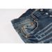 Unisex Cleanfit Stacked Flared Jeans, Vintage Mud-Blue Fade With All-Over Scratches, Breathable Summer Biker Style_mkmklike.com