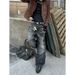 Men's Vintage Washed Black Baggy Jeans – Retro Distressed Denim Pants With Cat Whiskers & Clean Fit Drop Hem_mkmklike.com