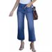 Women's Clothing Loose Slim Wide Leg Straight Pants Washed Jeans Nine Point Pants_mkmklike.com