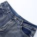 Women's High-Waisted Flared Jeans Vintage Retro 70s Denim Pants Light Blue And Dark Blue Stretchy Comfort Fit_mkmklike.com