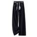 Clair Clair Fashion Denim Blue Jeans Straight Women Spring Autumn New Retro Hong Kong Style Wide Leg Floor-Length Pants_mkmklike.com