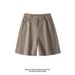 American Retro Solid Color Versatile Men's Summer Shorts, Pure Cotton, Comfortable, Trendy, Stylish, Loose, Casual,_mkmklike.com