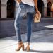 Women's Clothing Summer New Hole Elastic Slim Fit Jeans Women_mkmklike.com