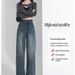 Fleece-Lined Straight-Leg Jeans For Women, Autumn And Winter New Style, Pear-Shaped Body Slimming, High-Waisted, Loose_mkmklike.com
