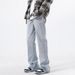 Men's Loose Fit Denim Pants – Street Style Straight Leg Jeans For Casual & Daily Wear (M-2xl, Black/Blue)_mkmklike.com