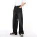 Men's Retro Washed Jeans – Lightning Crack Distressed Wide-Leg Pants (S-XL, Blue & Black Gray)_mkmklike.com