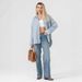 Women's High-Waisted Wide-Leg Jeans – Stretchy Cotton Denim, Long Length, Retro Blue, Office & Casual Wear (Relaxed Fit, Comfortable & Stylish)_mkmklike.com
