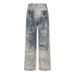 Retro 3D Print Jeans For Men – High Street Baggy Denim Pants With Vintage Wash (Hip-Hop Inspired, Cotton Blend, Straight-Leg, Mid-Rise, S-3XL)_mkmklike.com
