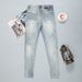 Men's Clothing New men's spring and summer fashion personality simple slim stretch jeans slim trend light color skinny pants_mkmklike.com