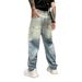 Men's Summer Style Jeans Fashion Loose Straight Leg Wide Leg Ripped Casual Pants Trendy Thin Versatile_mkmklike.com