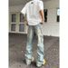 20256 Trendy Brand Jeans Men's Slim Straight Ripped Retro Ruffian Handsome Beggar Old Trousers Are Popular_mkmklike.com