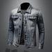 Loom European Style Cross-Border Fashion Simple Retro Slim Fit Men's Jacket Denim Coat H0688 Model_mkmklike.com