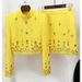 Women's Clothing celebrity fashion new heavy beaded diamond short top skirt suit two piece suit_mkmklike.com