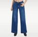 Women's Relaxed Straight Leg Jeans – Loose Fit Wide Leg Denim Pants, High Stretch, Vintage Wash (Dark Blue/Light Blue/Black/White)_mkmklike.com