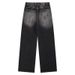 Men's Vintage Washed Straight-Leg Jeans – Relaxed Fit High-Waisted Denim Pants With Distressed Details, Classic Blue & Black (S-XL)_mkmklike.com