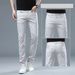 Men's Clothing Spring And Summer European Casual Men's Trousers High End Trendy Thin Versatile Stretch Slim Straight Jeans_mkmklike.com