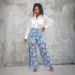 Women's Lace-Insert Distressed Jeans | Bohemian Embroidered Denim Pants With Cutout Details | Trendy Streetwear Fashion (Blue, S-3XL)_mkmklike.com