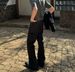 Unisex Heavy Duty Patchwork Rhinestone Jeans A-Line Flared Design Cool Men's Denim_mkmklike.com