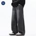 Nordmann Muqiu Clothing | Trendy Brand Fleece-Lined Thickened Washed Vintage Jeans Men's American High Street Loose Straight_mkmklike.com