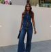 Women's Clothing Sleeveless Vest Fashion Wide Leg Denim Suit_mkmklike.com