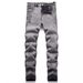 Men's Clothing Classic Simple Fried Snowflake Stretch Skinny Jeans Slim Fit Stretch Jeans With Snow Wash - Classic & Versatile For Everyday Wear_mkmklike.com