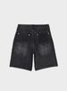 Men's Retro Letter Print Denim Shorts Mid-Length Casual Streetwear Five-Pocket Pants Summer Fashion European American Style_mkmklike.com