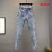 European Station New Heavy Duty Casual High Waist Slim Hot Brick Slim All Match Straight Nine Point Jeans Women's Trend_mkmklike.com