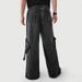 Men's Clothing Zipper Multi Pocket Trendy Flared Pants High Street Straight Wide Leg Jeans_mkmklike.com
