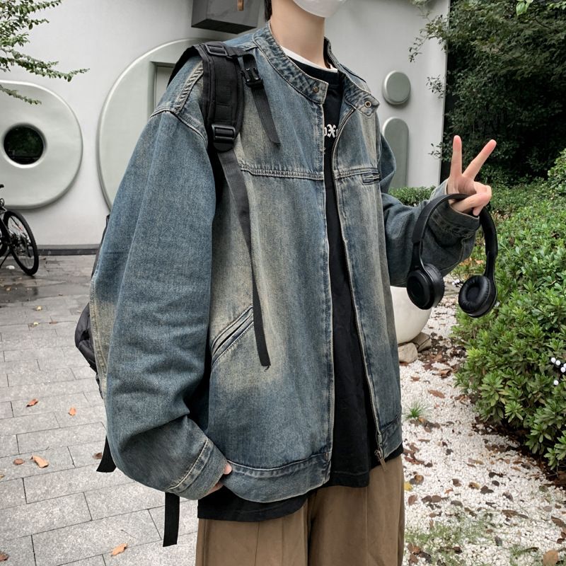 Washed Jacket For Couples, Spring And Autumn Loose Jacket, Men's Denim Top_mkmklike.com