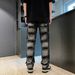 Men's Ripped Jeans Spring Double Line Dyed Seams New Style Denim_mkmklike.com