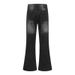 Men's Vintage Style Flared Washed Wave-Pattern Loose Straight Leg Jeans With Fleece Lining Fashion Trends_mkmklike.com