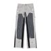 Men's Clothing Streetwear Vintage Flare Jeans – Rainbow Wash Denim With High-Waisted 90s Revival (S-XL, Unisex Baggy Fit, No Stretch)_mkmklike.com
