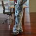 Men's Clothing Personalized Letter Hip-Hop Letter Print Jeans – High-Street Denim Pants With Urban Style (Blue, S-3XL, Cotton Blend, Straight Fit)_mkmklike.com