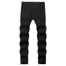 Men's Dark Gothic Style Skull Print Jeans High Street Hip Hop Slim Fit Stretch Trousers_mkmklike.com