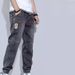 Men's Plus Size Cargo Jogger Pants - Loose Fit Cropped Harem Style Casual Trousers For Spring & Autumn_mkmklike.com