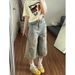 Vintage Bear Embroidery Distressed Jeans For Women – Summer Loose Fit Cropped Denim Pants (Blue, S-5XL, Plus Size & Petite Friendly)_mkmklike.com