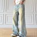 Men's Clothing Vintage Washed Blue Relaxed Straight Leg Jeans For Men & Women | Distressed Denim Pants | High Street Fashion | Loose Fit (S-3XL)_mkmklike.com
