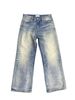 Series 05 Washed Blue Straight Loose Jeans – Cleanfit A-Line Denim For Men & Women – Vintage-Inspired Relaxed Fit_mkmklike.com
