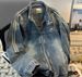 New Washed Old Zipper Decoration Design Denim For Men's Niche Motorcycle Standing Collar Jacket_mkmklike.com